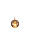 ELSA * COLGANTE CRISTAL BOLA - E27 - COBRE + OPAL ( SIN BASE)